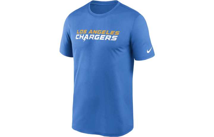 Nike Nike T Shirts Men's Dodger Blue Crew Neck Moderate Straight Fit