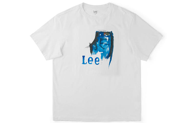 Lee T Shirts Men's White Crew Neck Moderate Straight Fit