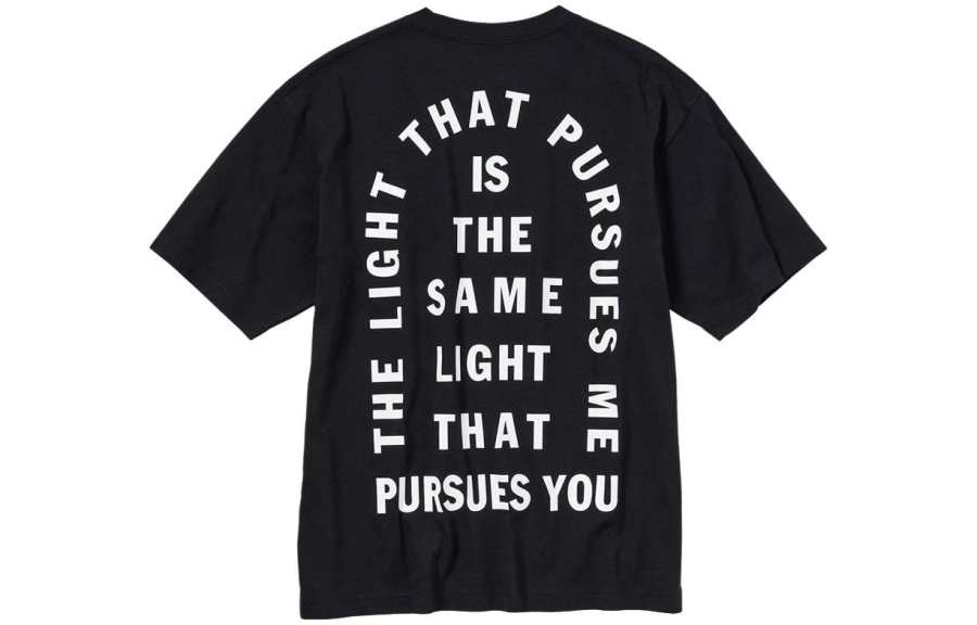 UNIQLO T Shirts Unisex Black Crew Neck Moderate Straight Fit