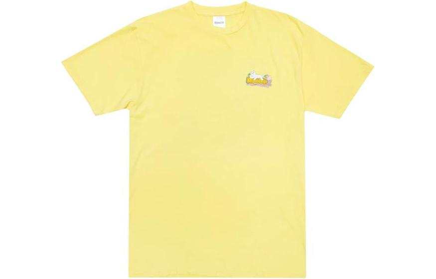 RIPNDIP T Shirts Men's Yellow Crew Neck Moderate Straight Fit