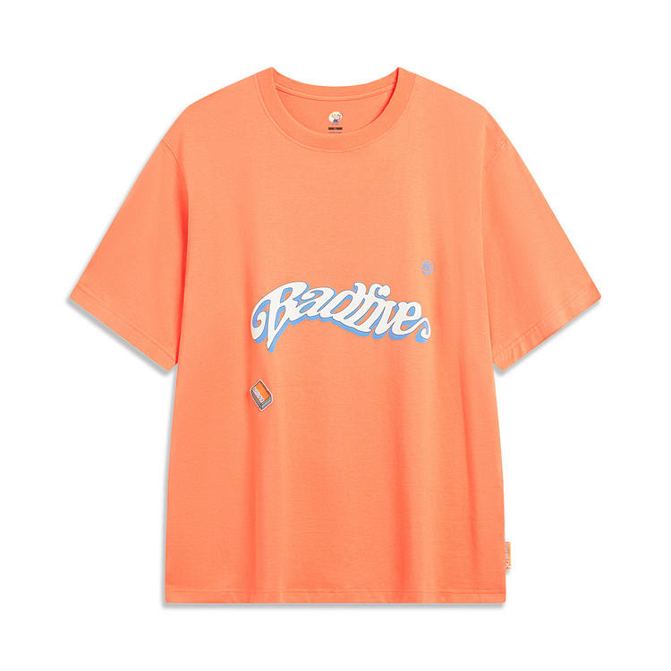 Li-Ning Li Ning Badfive T Shirt Unisex Sweet Fiery Orange