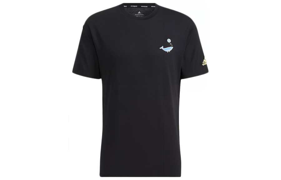 Adidas Adidas T Shirts Men's Black Crew Neck Moderate Straight Fit