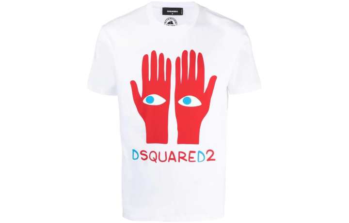 DSQUARED 2 【Previous Season】hand logo-print T-shirt