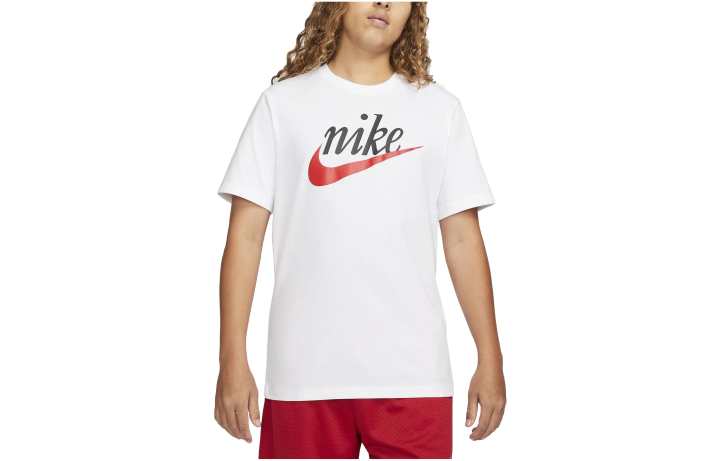 Nike Nike T Shirts Men's Bright White Crew Neck Moderate Straight Fit