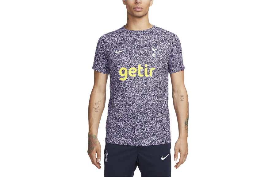 Nike Nike T Shirts Men's Purple Crew Neck Moderate Straight Fit