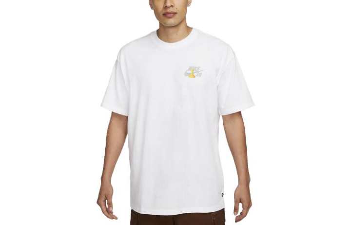 Nike Nike SB T Shirts Men's White Crew Neck Moderate Straight Fit