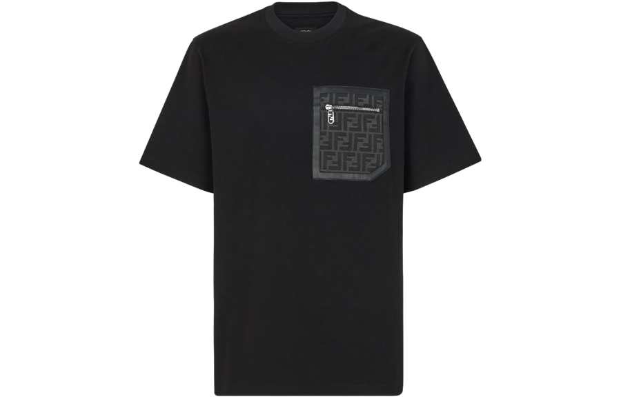 FENDI Monogrammed Pocket Crewneck T-Shirt