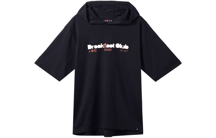 Jordan Jordan T Shirts Men's Black Hooded Non Detachable Moderate