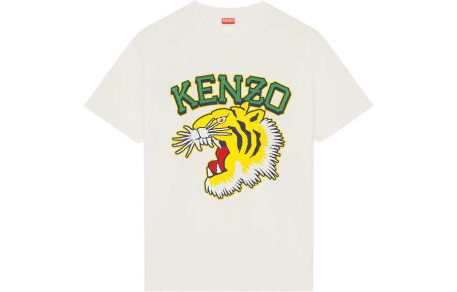 KENZO VARSITY JUNGLE T Shirt Men's White