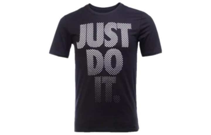 Nike Nike T Shirts Men's Black Crew Neck Moderate Straight Fit