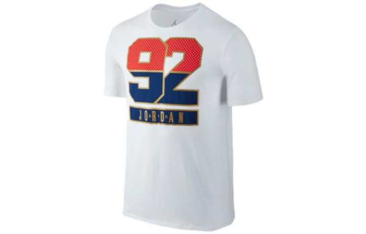 Jordan Jordan T Shirts Men's White Crew Neck Moderate Straight Fit