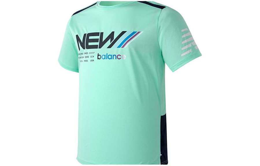 New Balance New Balance T Shirts Men's Green Crew Neck Moderate Other