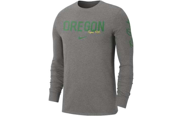 Nike Nike T Shirts Men's Gray Crew Neck Moderate Straight Fit