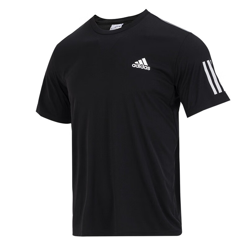 Adidas Adidas T Shirts Men's Black Crew Neck Moderate Straight Fit