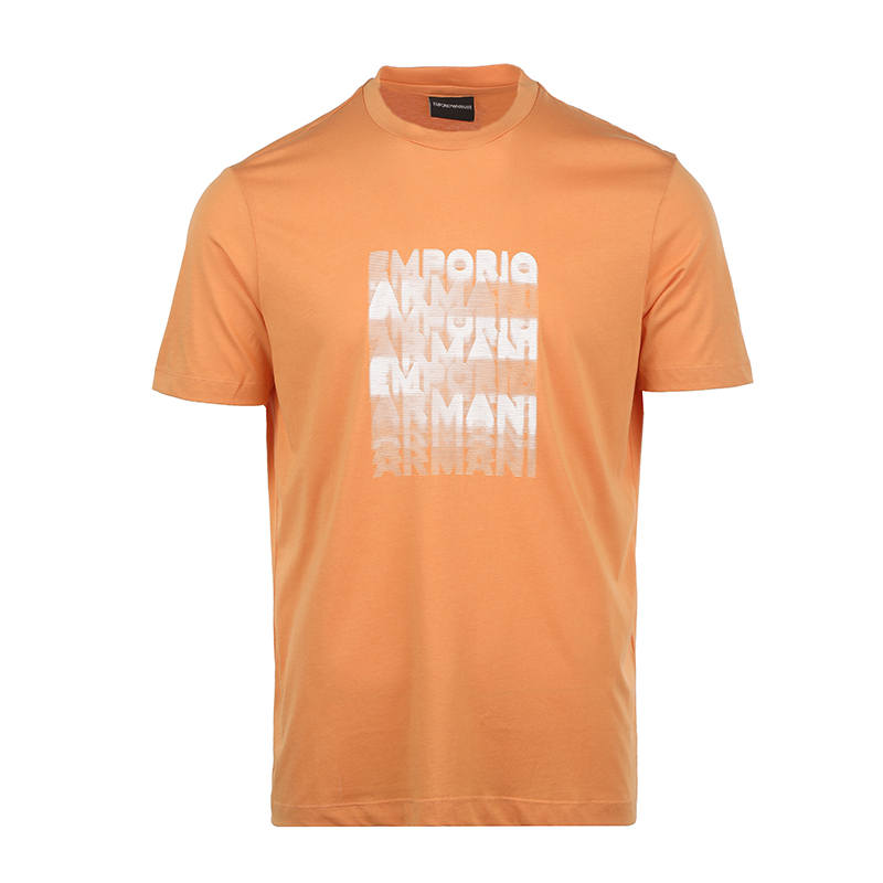 EMPORIO ARMANI SS23 T Shirt Men's Orange Yellow