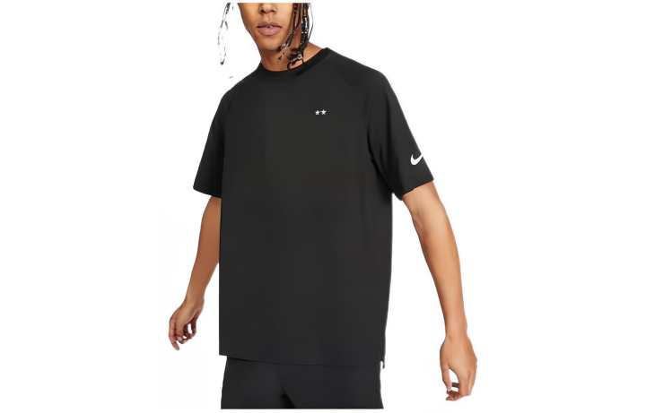 Nike Nike T Shirts Men's Black Crew Neck Moderate Straight Fit