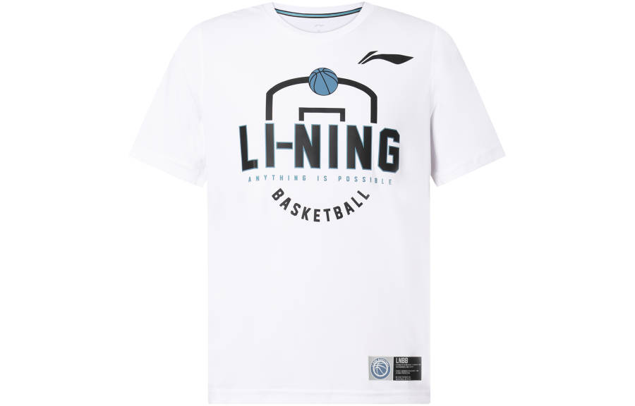 Li-Ning Li Ning Sports Basketball Collection T Shirt Unisex White