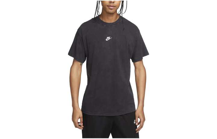 Nike Nike T Shirts Men's Black Crew Neck Moderate Straight Fit