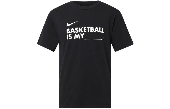 Nike Nike T Shirts Men's Black Crew Neck Moderate Straight Fit