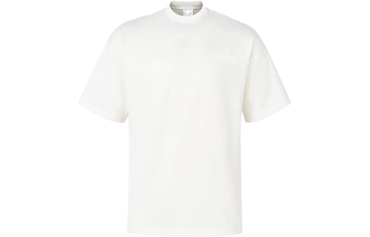 Adidas Adidas T Shirts Men's Jade White Crew Neck Moderate Straight Fit