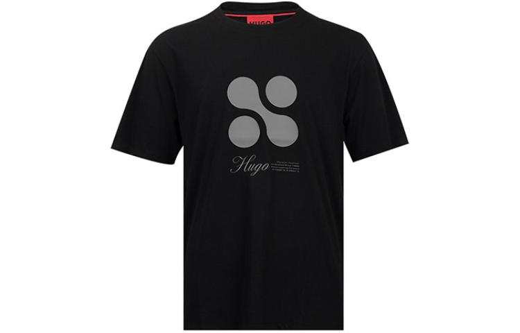 HUGO BOSS T Shirts Men's Black Crew Neck Moderate Straight Fit