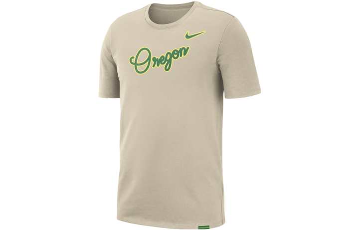 Nike Nike T Shirts Men's Rattan Yellow Crew Neck Moderate Straight Fit