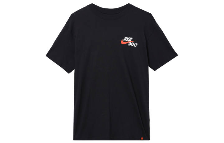 Nike Nike T Shirts Men's Black Crew Neck Moderate Straight Fit