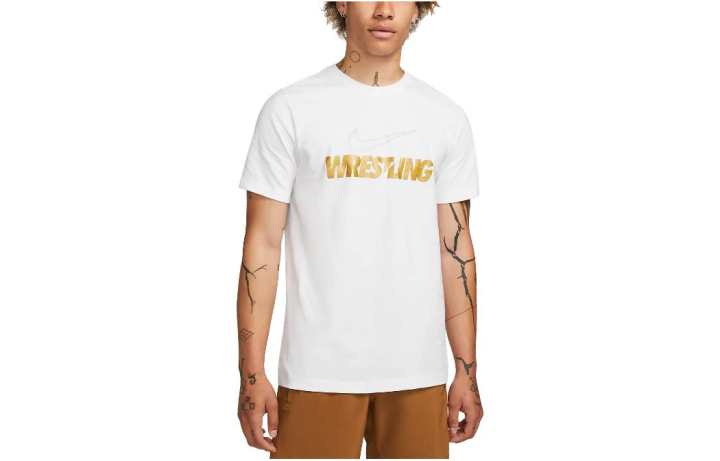Nike Nike T Shirts Men's White Crew Neck Moderate Straight Fit