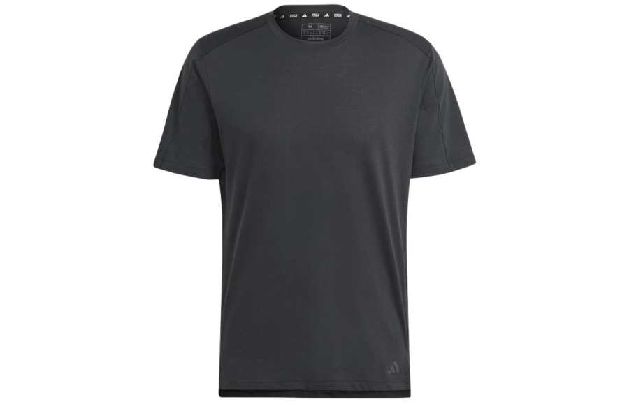 Adidas Adidas T Shirts Men's Black Crew Neck Moderate Straight Fit