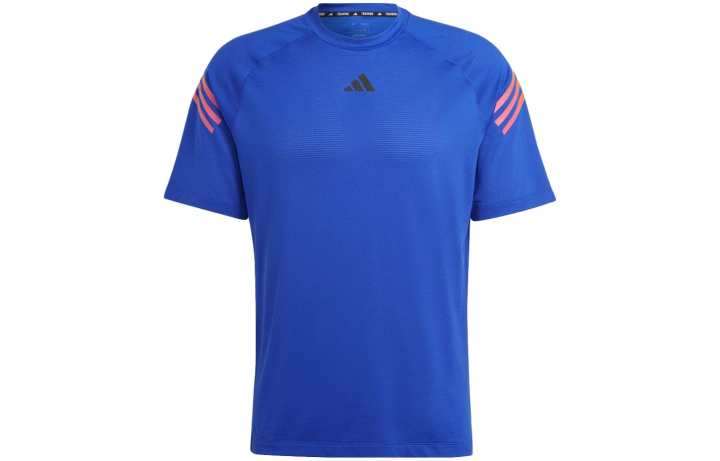 Adidas Adidas T Shirts Men's Blue Crew Neck Moderate Straight Fit