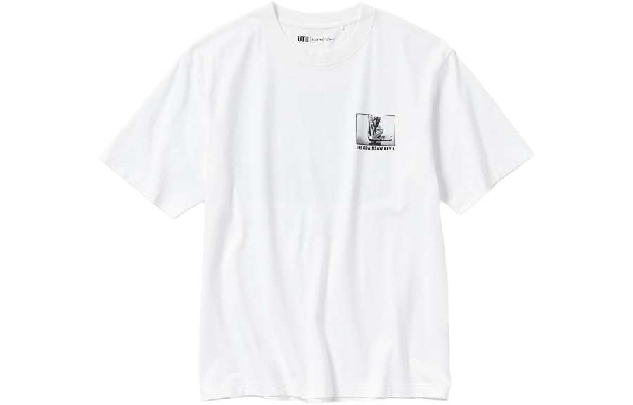 UNIQLO X T Shirts Unisex White Crew Neck Moderate Straight Fit