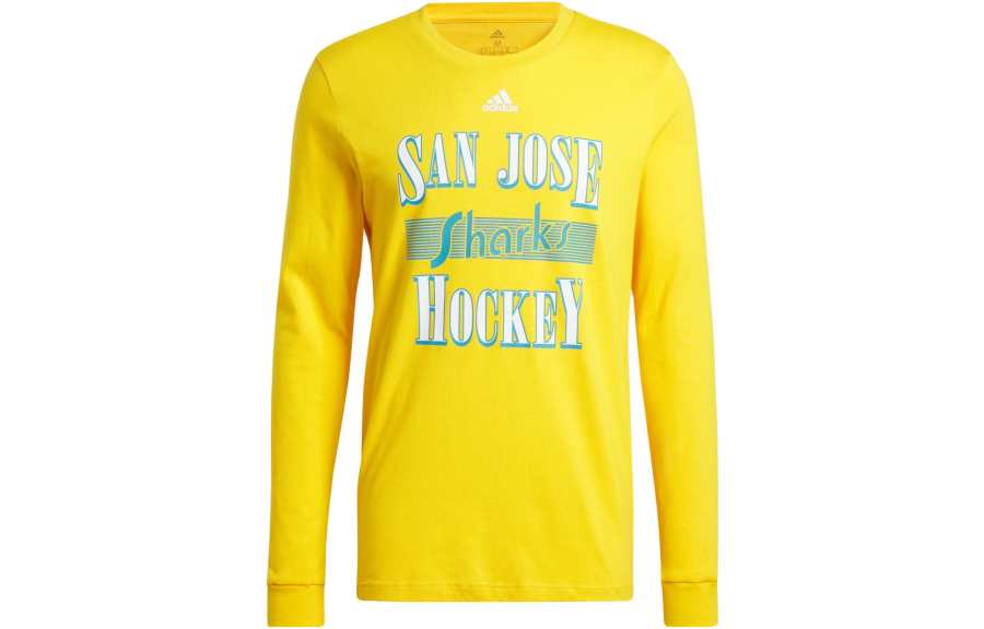 Adidas Adidas T Shirts Men's Yellow Crew Neck Moderate Straight Fit