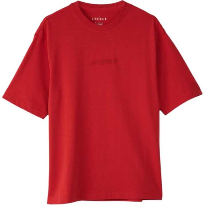 Jordan Jordan T Shirts Men's Red Crew Neck Moderate Straight Fit