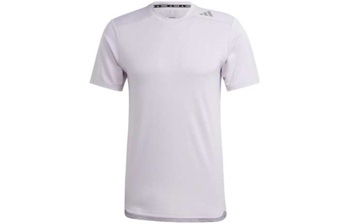 Adidas Adidas T Shirts Men's Silver Crew Neck Moderate Straight Fit
