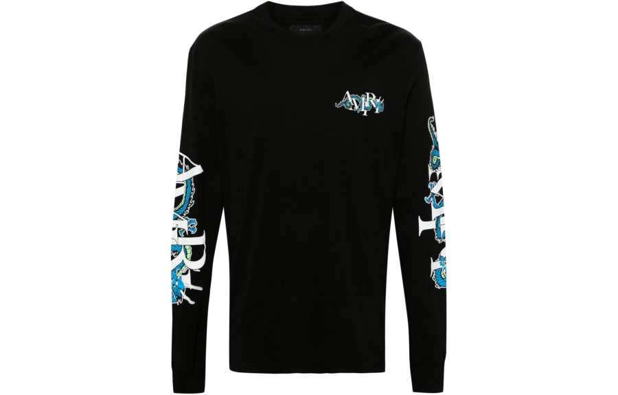 AMIRI AMIRI Logo Printed Crewneck T Shirt