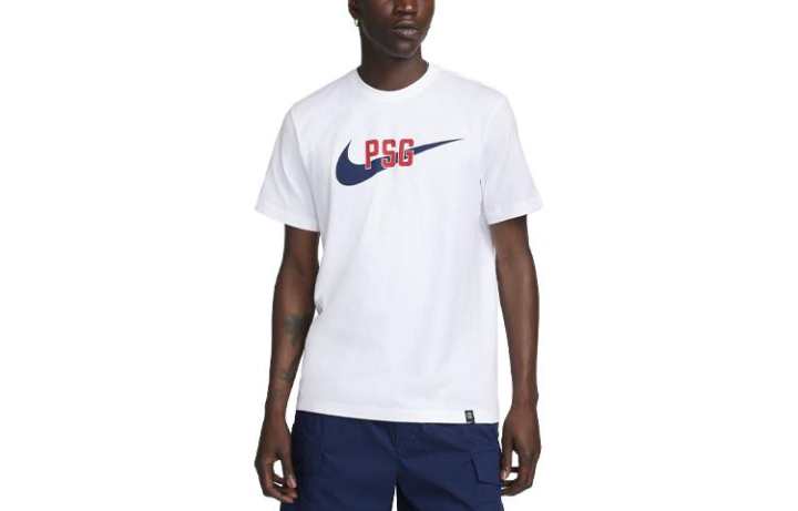 Nike Nike T Shirts Men's White Crew Neck Moderate Straight Fit