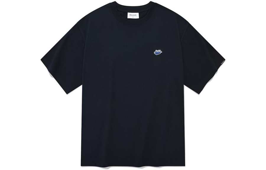COVERNAT T Shirts Unisex Black Crew Neck Moderate Straight Fit