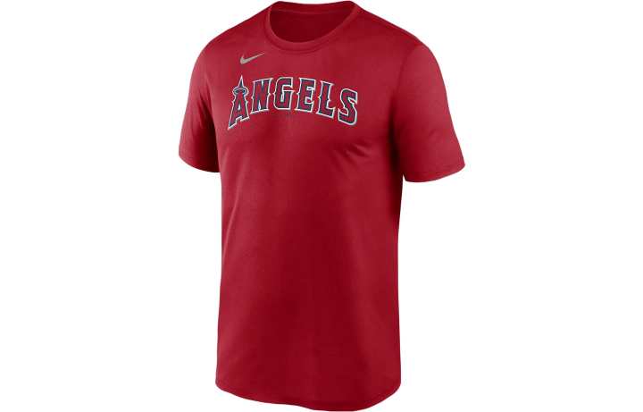 Nike Nike T Shirts Men's Red Crew Neck Moderate Straight Fit