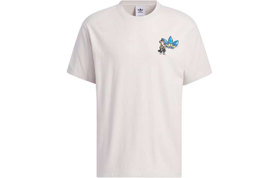 Adidas Originals Monkey Kingdom Drop Shoulder Sleeve T Shirt Unisex Mica Powder
