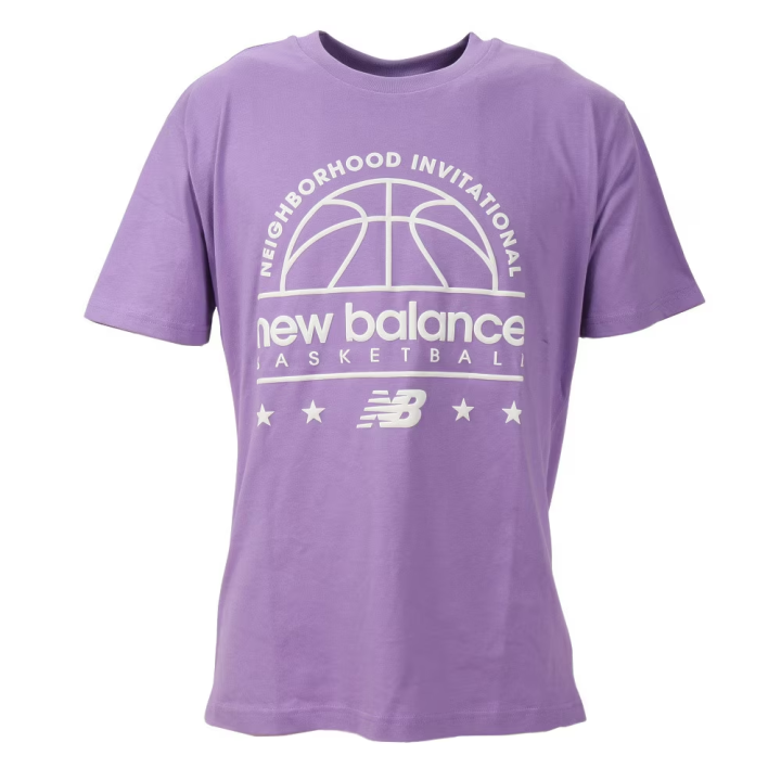 New Balance New Balance T Shirts Men's Purple Crew Neck Moderate