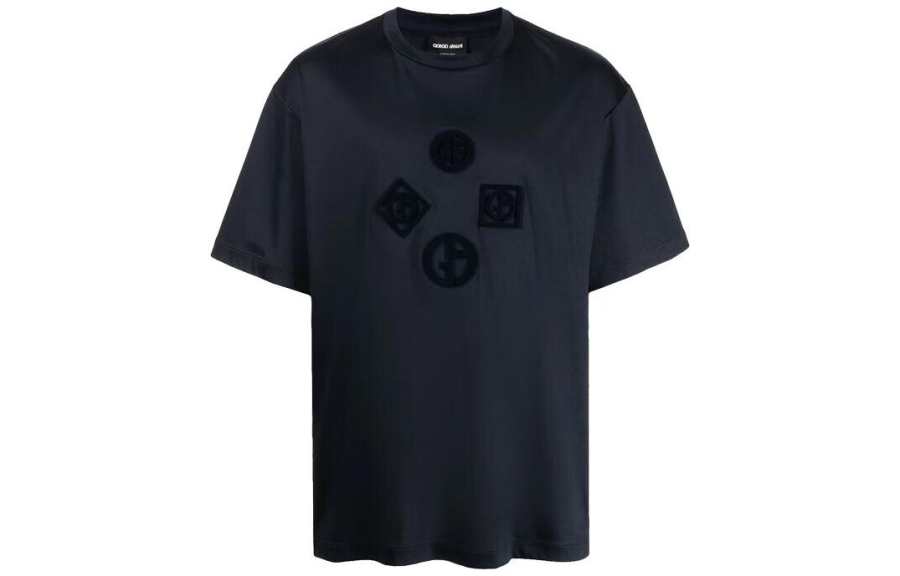 EMPORIO ARMANI 【Previous Season】logo-patch short-sleeve T-shirt