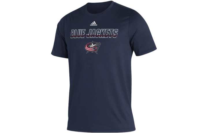 Adidas Adidas Blue Jackets Tee