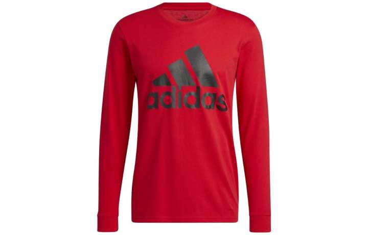 Adidas Adidas T Shirts Men's Red Crew Neck Moderate Straight Fit