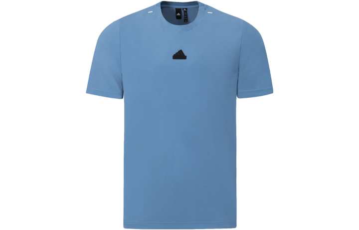 Adidas Adidas T Shirts Men's Altered Blue Crew Neck Moderate Straight Fit