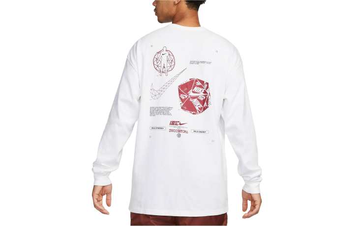 Nike Nike T Shirts Men's White Crew Neck Moderate Straight Fit