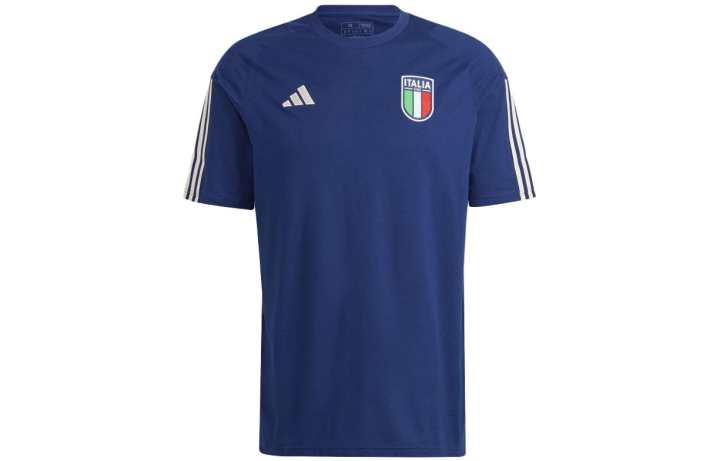 Adidas Adidas T Shirts Men's Blue Crew Neck Moderate Straight Fit