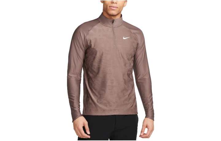 Nike Nike T Shirts Men's Brown Stand Collar Moderate Straight Fit