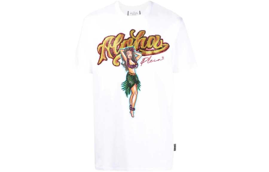 Philipp Plein Hawaii embellished short-sleeve T-shirt