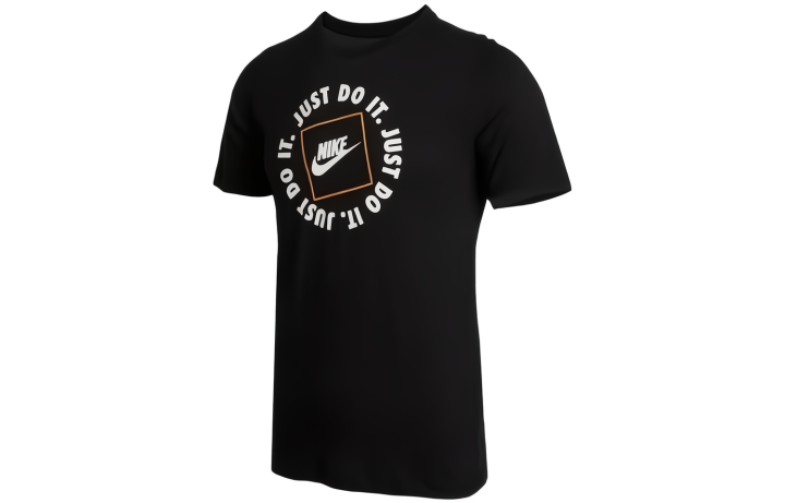 Nike Nike T Shirts Men's Black Crew Neck Moderate Straight Fit