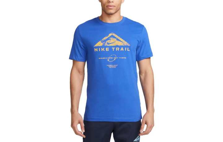 Nike Nike T Shirts Men's Dodger Blue Crew Neck Moderate Straight Fit